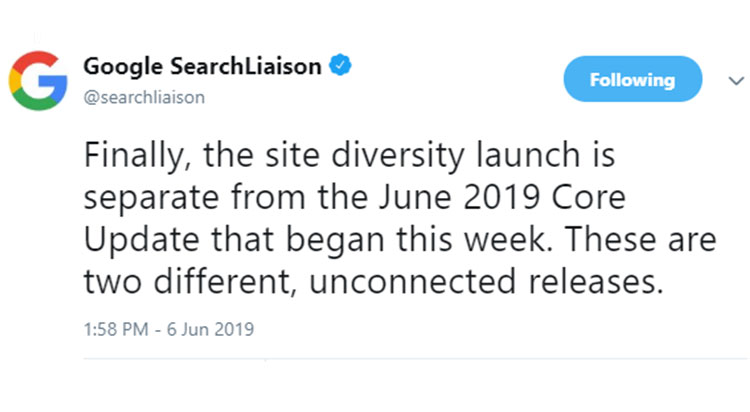 June 2019 Core Updated & Diversity Update 