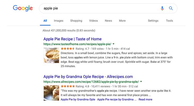 Rich Snippets Example