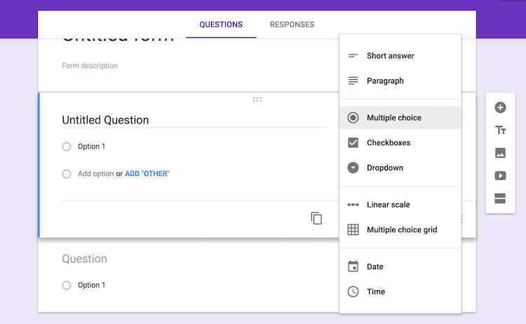 Google Forms Example