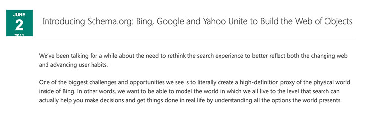 Introducing Schema Markup to Bing & Yahoo