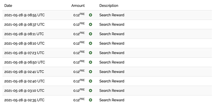 Presearch Search Rewards