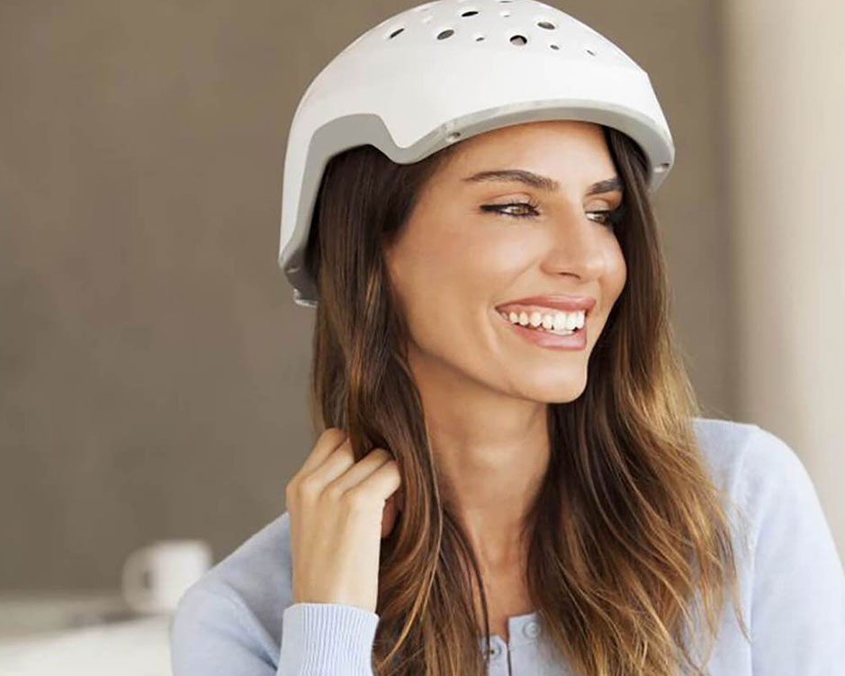 Lady with Helmet