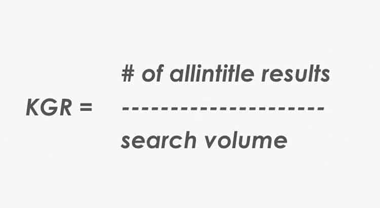 The Keyword Golden Ratio Measurement